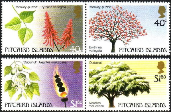 1987 Trees of Pitcairn Islands (2nd series) Stamps 1987 Trees of Pitcairn Islands (2nd series) Stamps